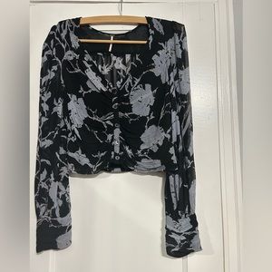 Free People If You Had My Love Printed Blouse Top SP